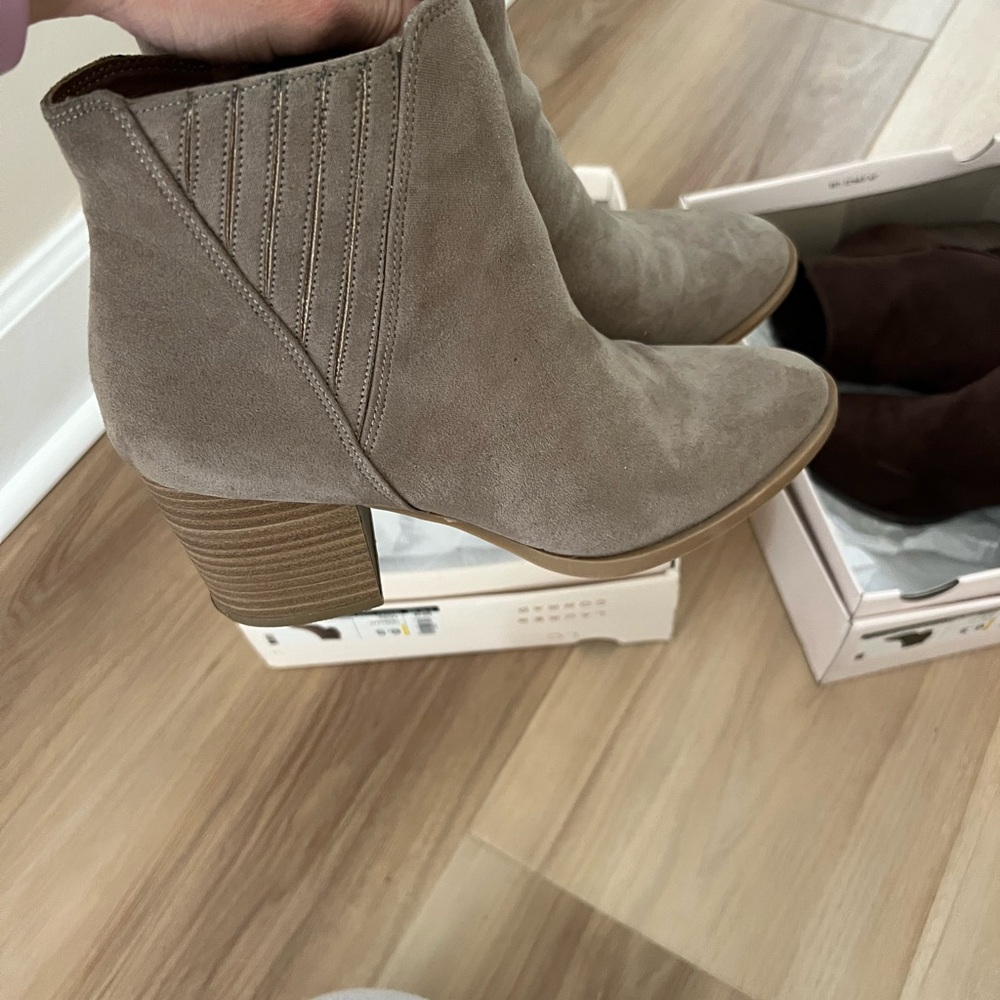 Women's Taupe Ankle Boots